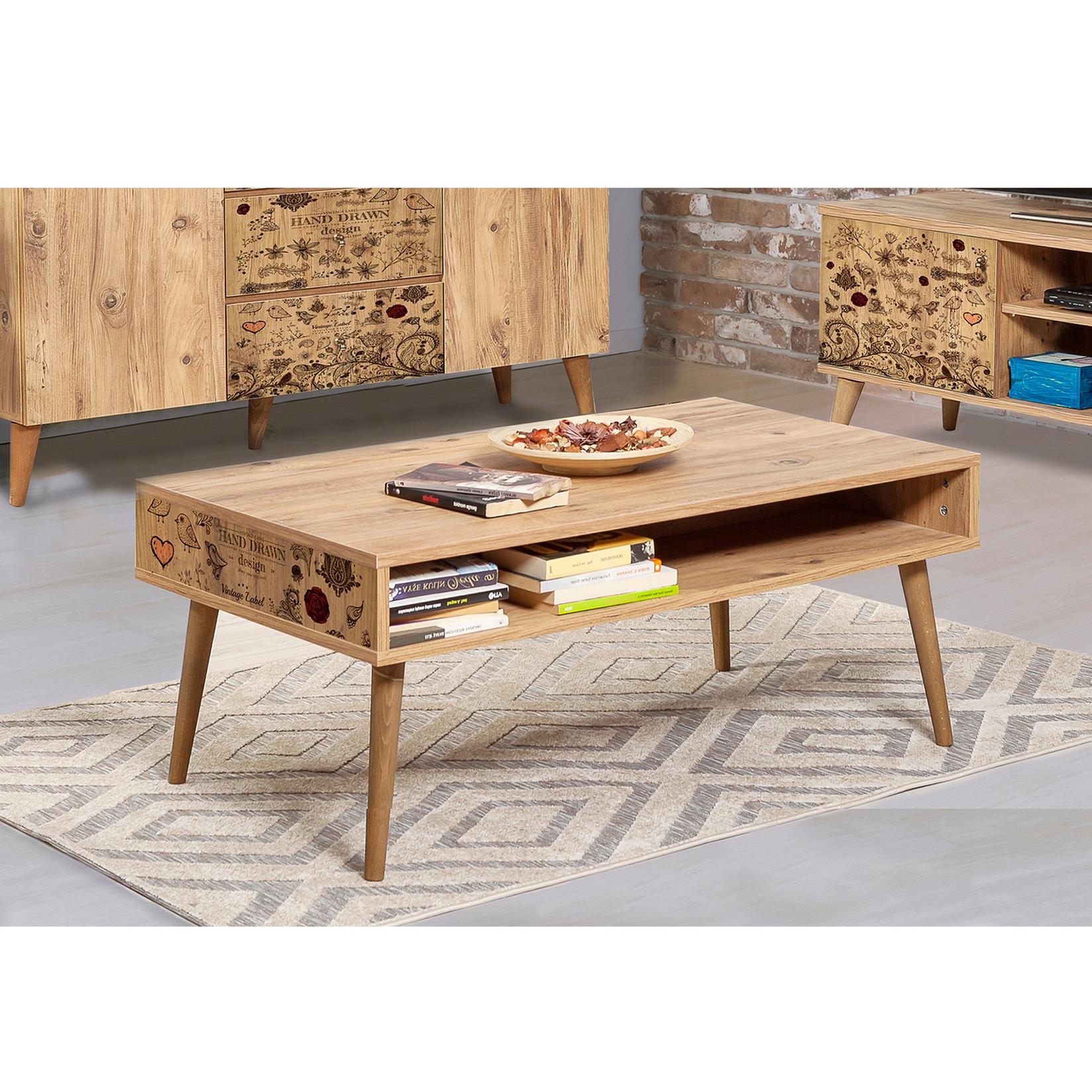 Hanah Home Club sto Viva 110x45x60cm bež