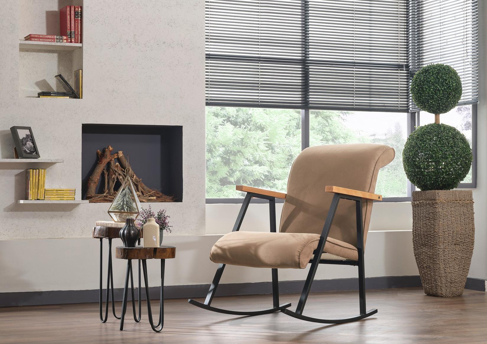 Atelier del Sofa Fotelja za ljuljanje Yoka, Svetlobraon