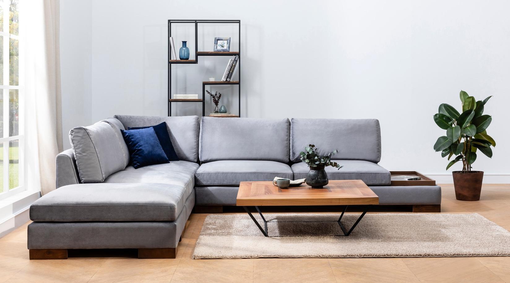 Atelier del Sofa Kutna sofa Tulip 97x80x193cm Tamno siva