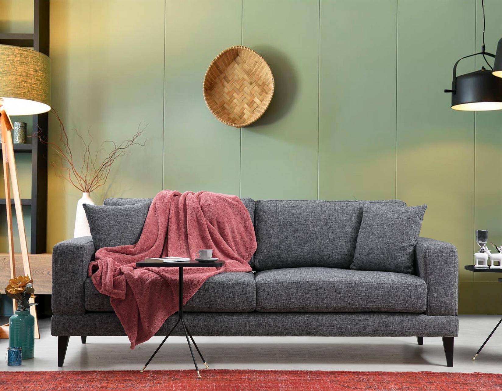 Atelier del Sofa Trosjed na razvlačenje Nordic 90x85x210 cm, Tamnosivi