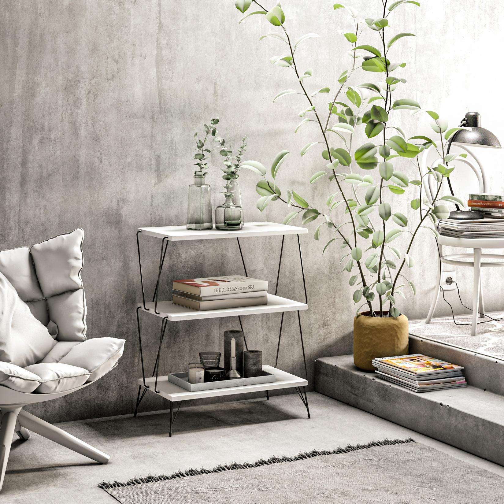 Hanah home Klub sto Lazandos 48x75x31cm Bijeli