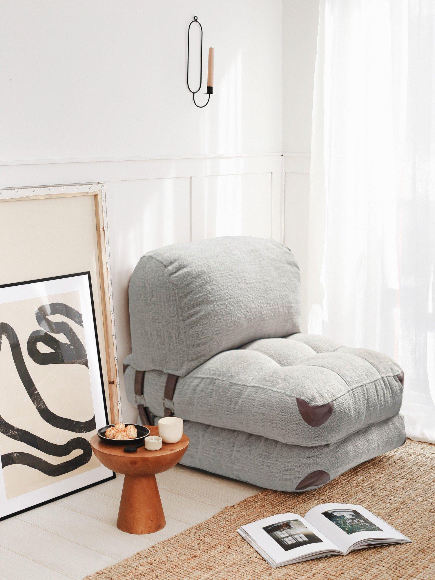 Atelier del Sofa Fotelja Fold Teddy, 80x70x60​ cm, Siva