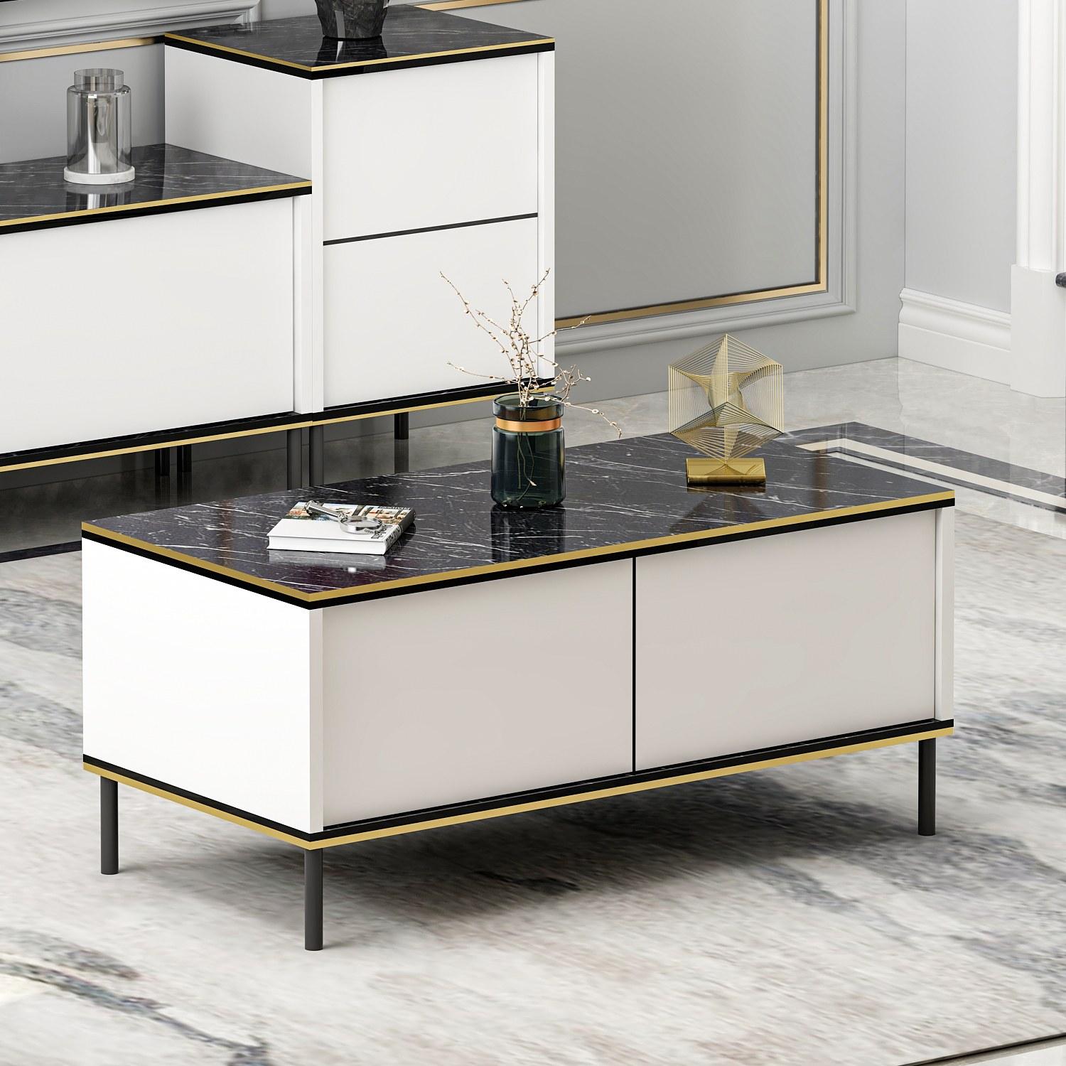 Hanah Home Club sto Imaj 90x40x45cm Bijeli