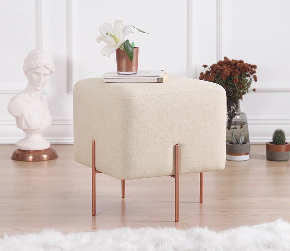 Atelier del Sofa Tabure 40x42x40cm, Krem