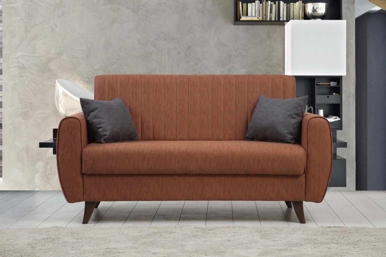 Atelier del Sofa Dvosed na razvlačenje Alkon, 158x86x77 cm, Bronzani