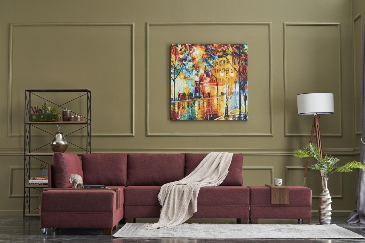 Atelier del Sofa Kutna sofa 210x80x280cm Bordo