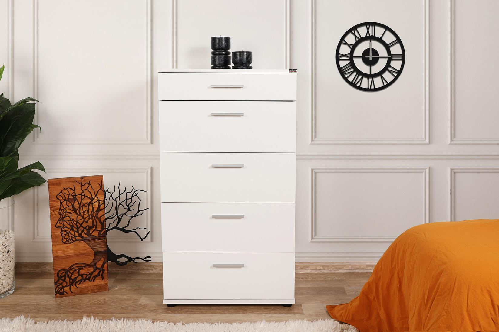 Hanah Home Komoda s ladicama 60x108x44cm Bijela