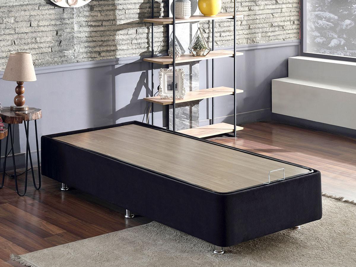 Hanah home Krevet Ela 90x38x190cm Crni