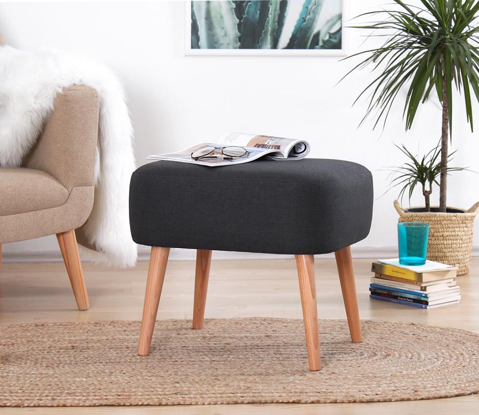 Atelier del Sofa Tabure 50x43x42cm, Tamnosivo