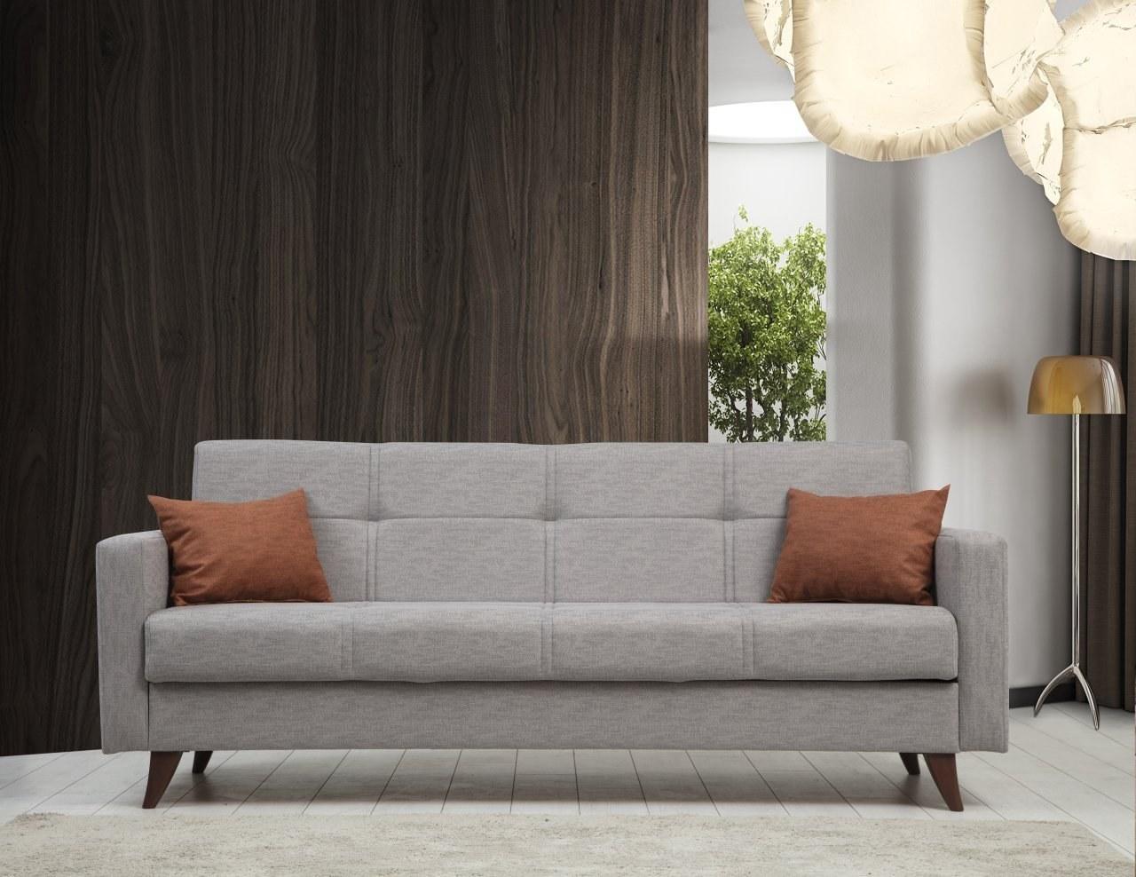 Atelier del Sofa Trosjed na razvlačenje Polya 205x86x75 cm, Svijetlosivi