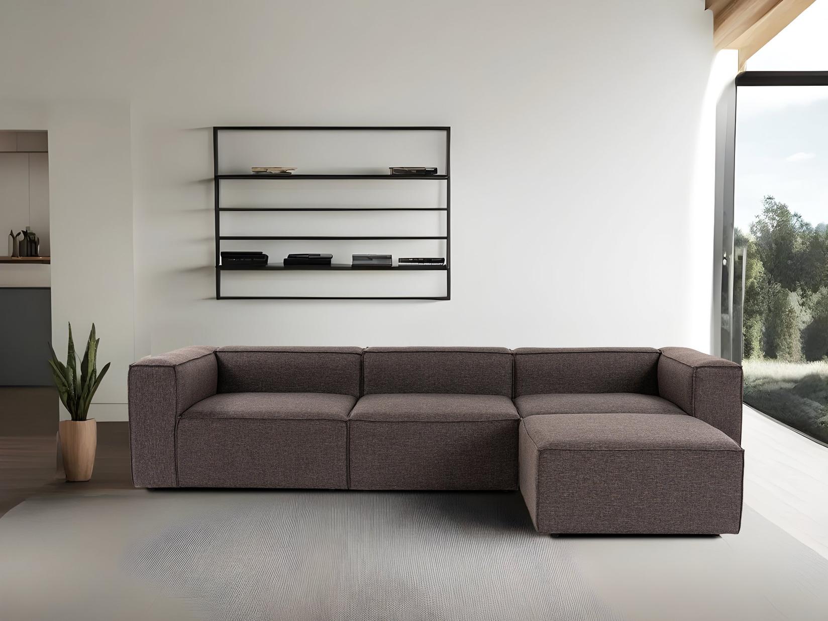 Atelier del Sofa Ugaona garnitura Fora, 296x66x185 cm, Tamnobraon