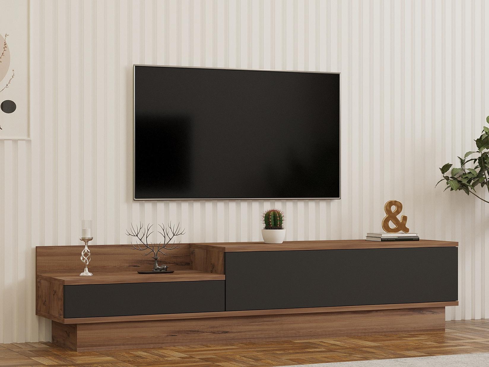 Hanah home TV komoda Asir bež-antracit