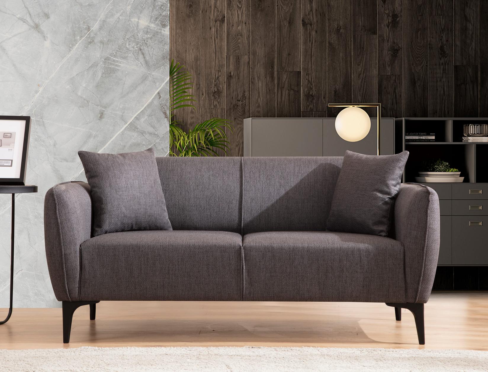 Atelier del Sofa Dvosjed Belissimo 180x67x95cm Tamno siva