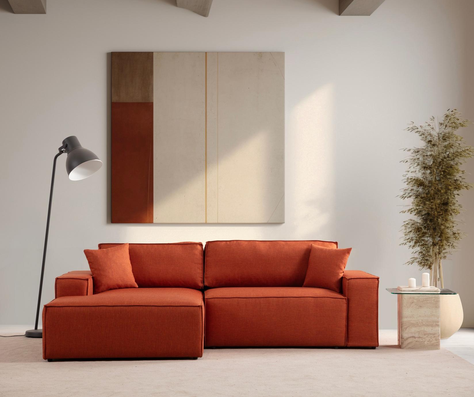 Atelier del Sofa Kutna sofa Pirlo 145x43x206cm Narandžasta