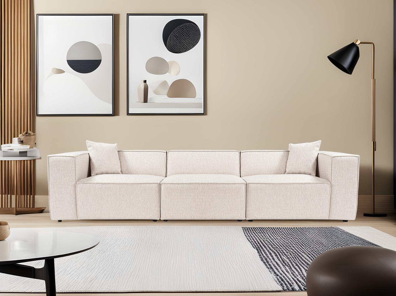 Atelier del Sofa Trossed Lora 108x65x303cm Svijetlosmeđa