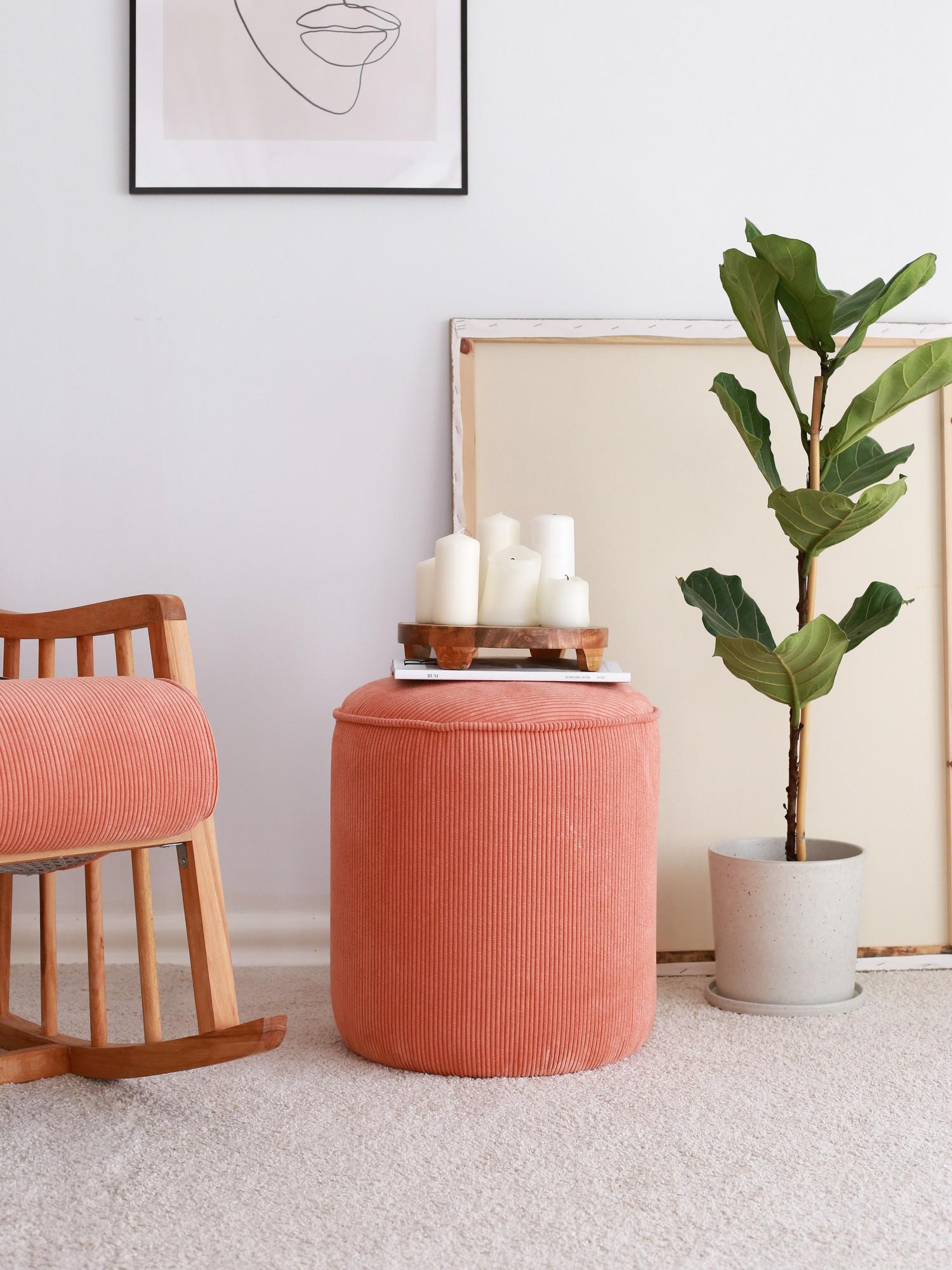 Atelier del Sofa Tabure 43x45x43cm, Koral