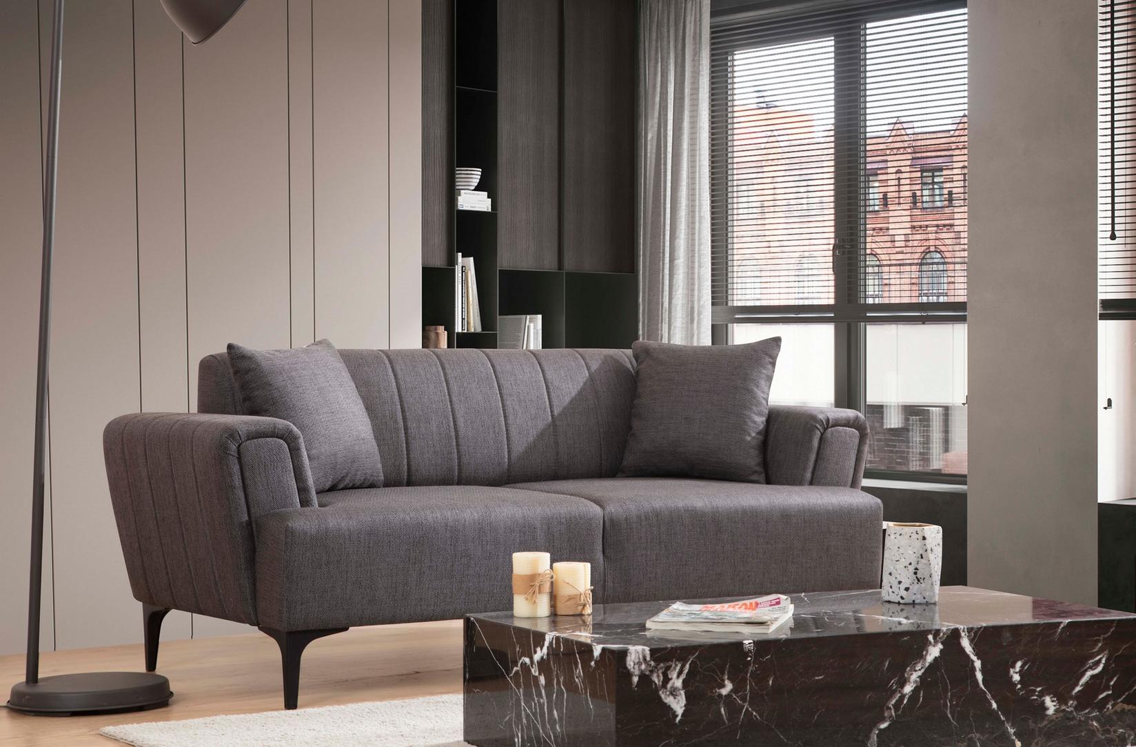 Atelier del Sofa Dvosjed Hamlet 95x77x180cm Tamno siva