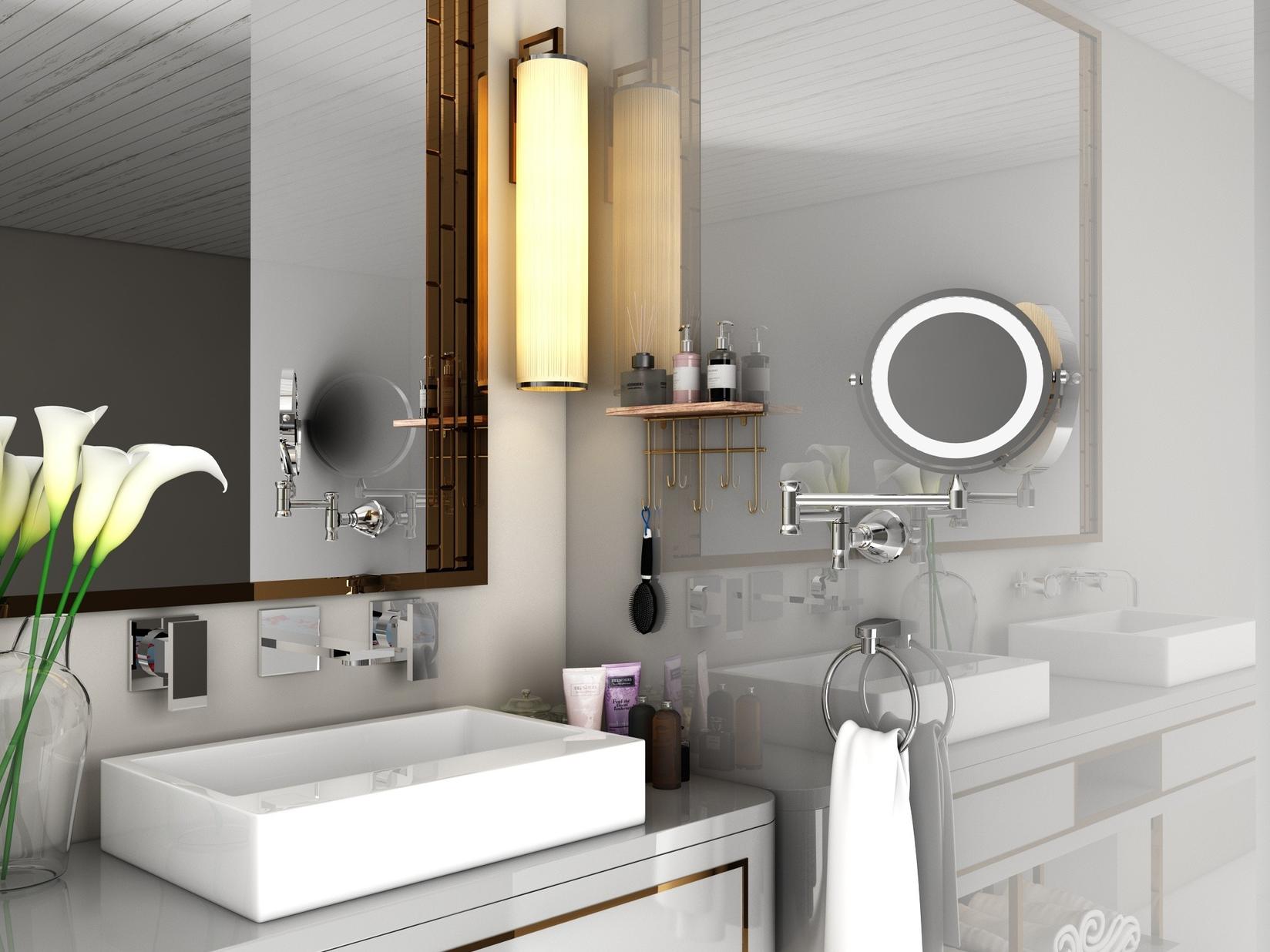 Hanah home Zidna polica zlatno-smeđa