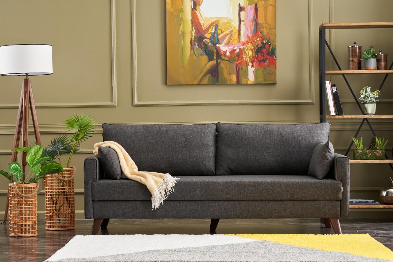 Atelier del Sofa Bella sklopiva sofa 208x85x81cm Antracit