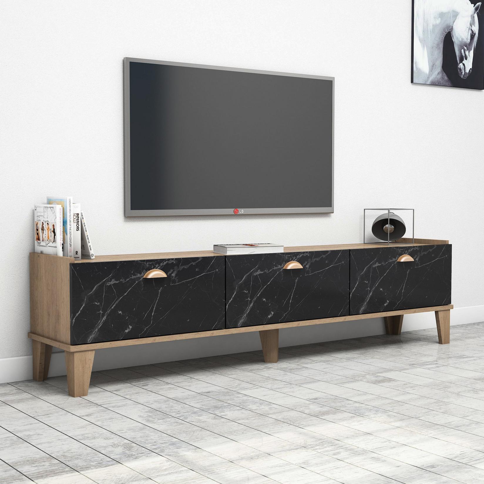 Hanah home TV komoda Sumer E3630 Smeđa-Mermer