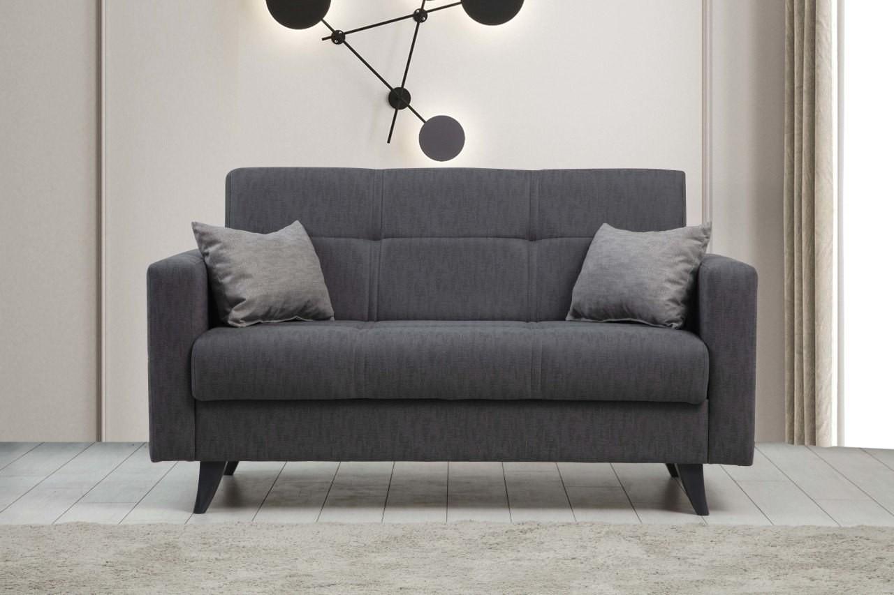 Atelier del Sofa Dvosed na razvlačenje Polya, 151x86x75 cm, Tamnosivi
