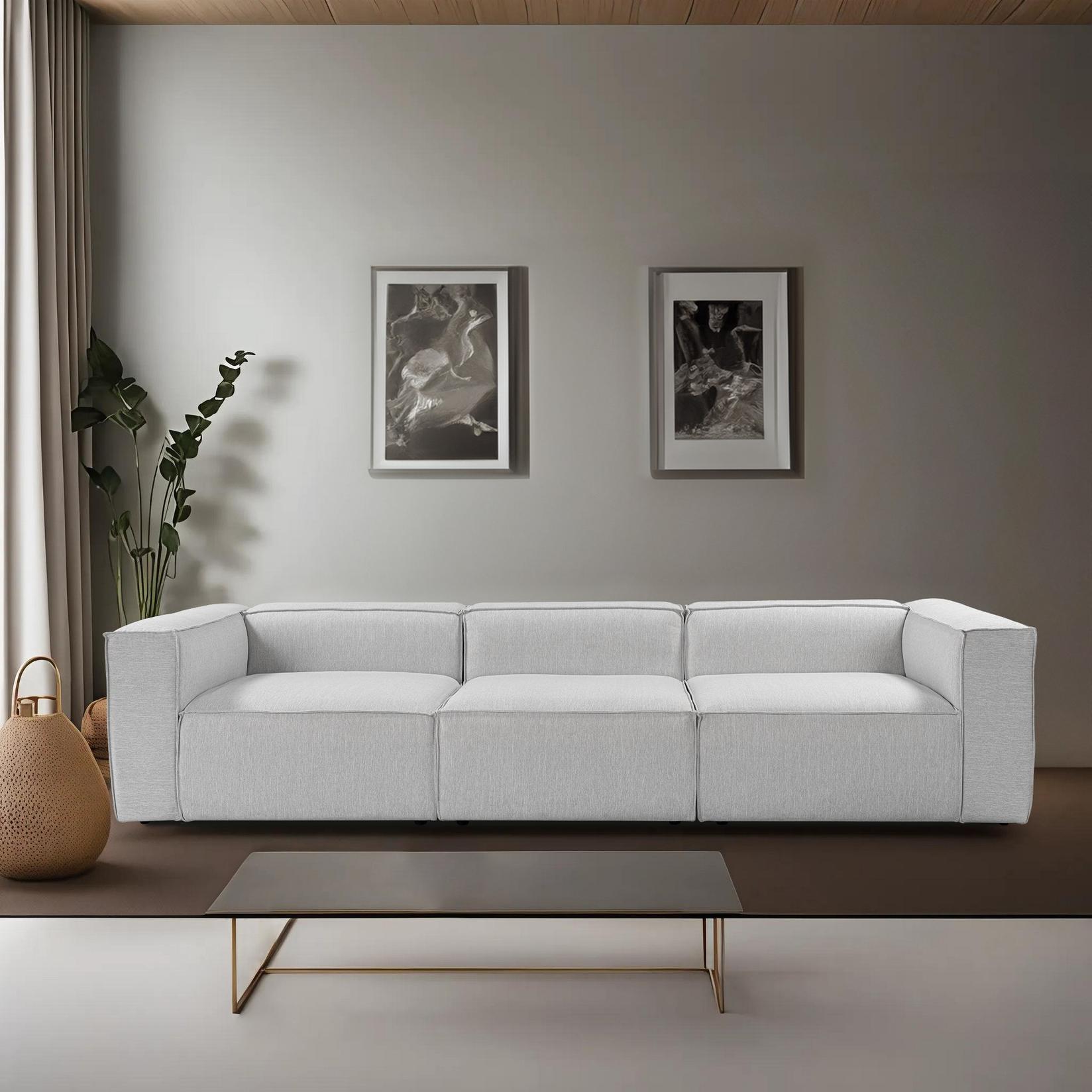 Atelier del Sofa Trosed Fora 296x66cm Svijetlo siva