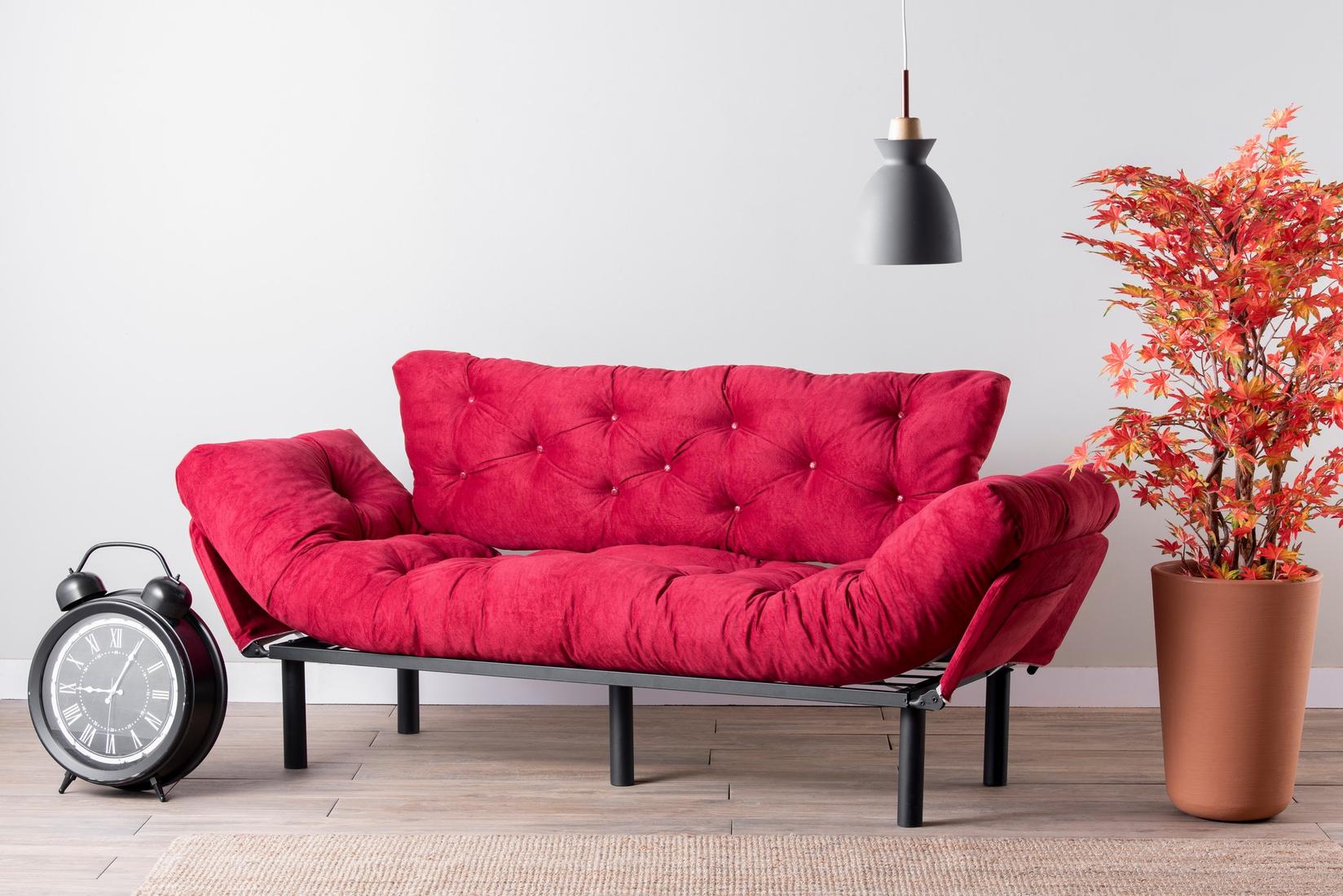 Atelier del Sofa Sklopiva sofa Nitta 185x85x70cm Bordo