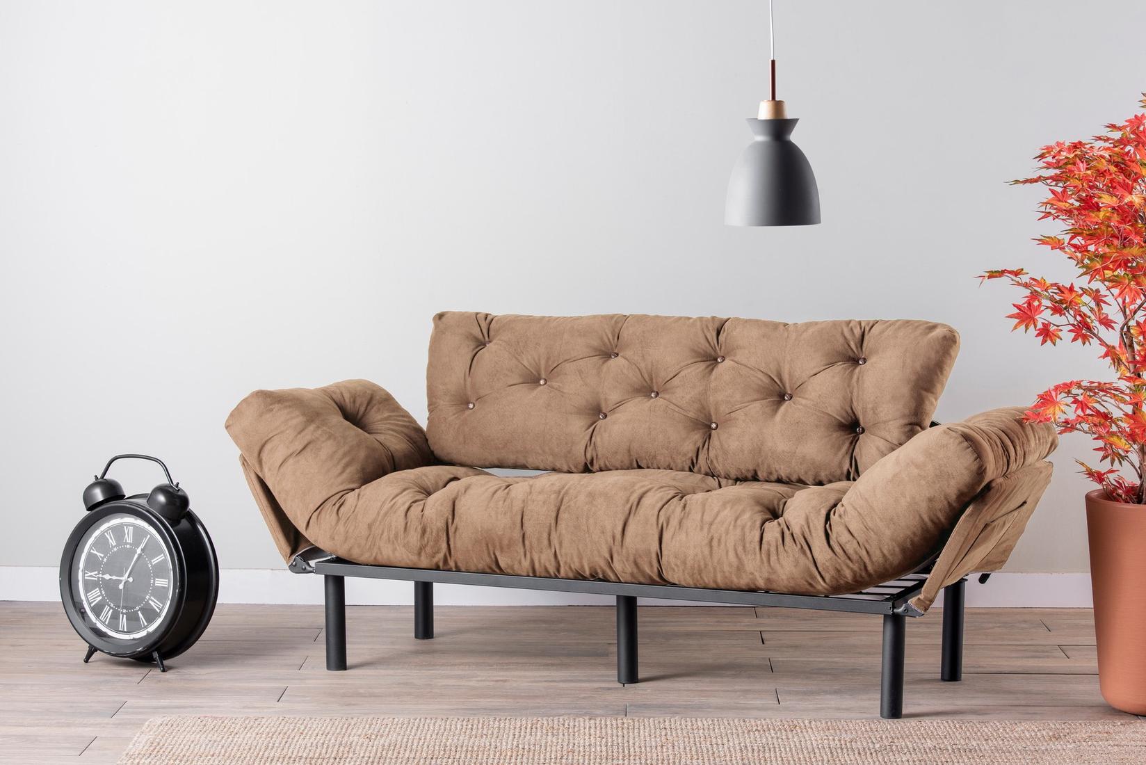 Atelier del Sofa Sklopiva sofa Nitta 185x85x70cm Svijetlosmeđa