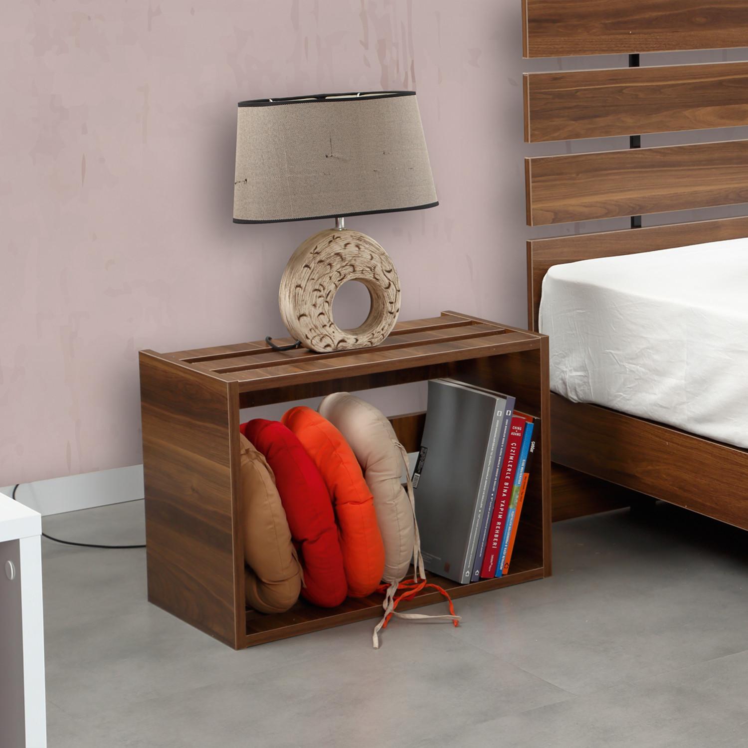 Hanah Home Noćni ormarić Fuga 60x43x33cm Orah