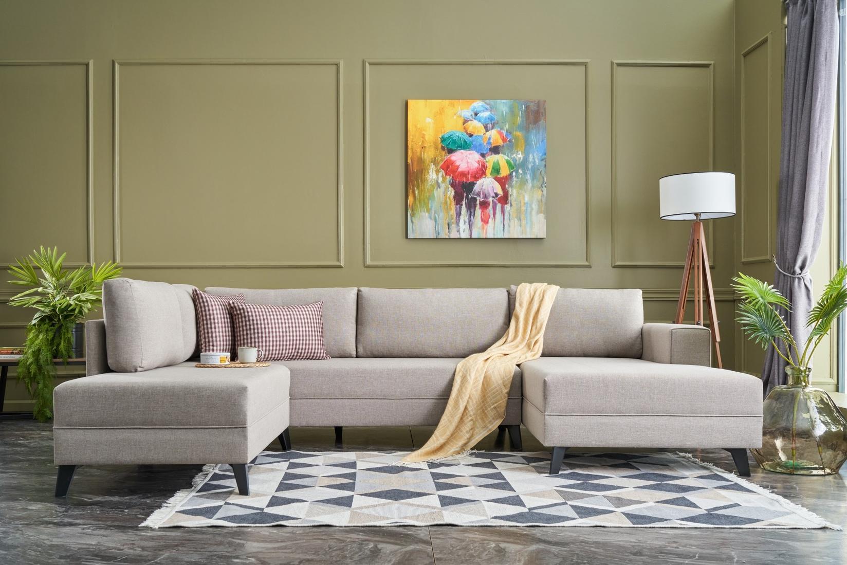 Atelier del Sofa Ugaona garnitura Efsun 300x78x202cm Cream