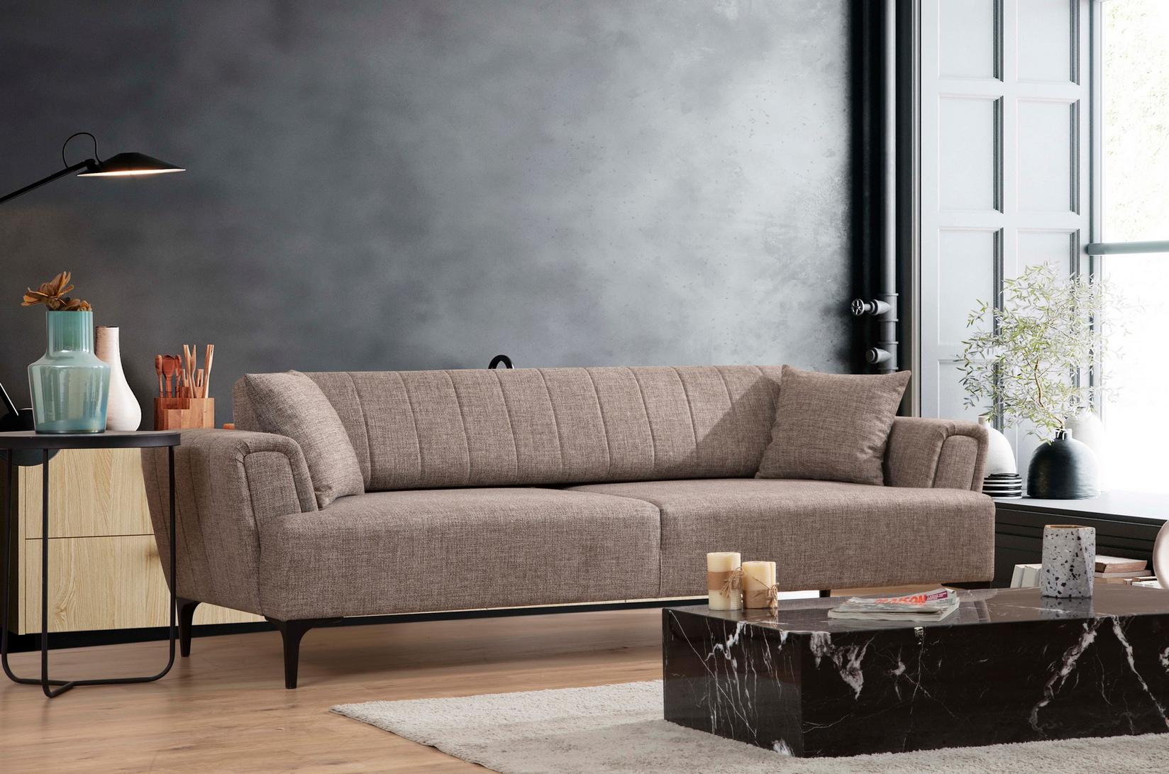 Atelier del Sofa Trosjed na razvlačenje Hamlet 95x77x230 cm, Svijetlobraon