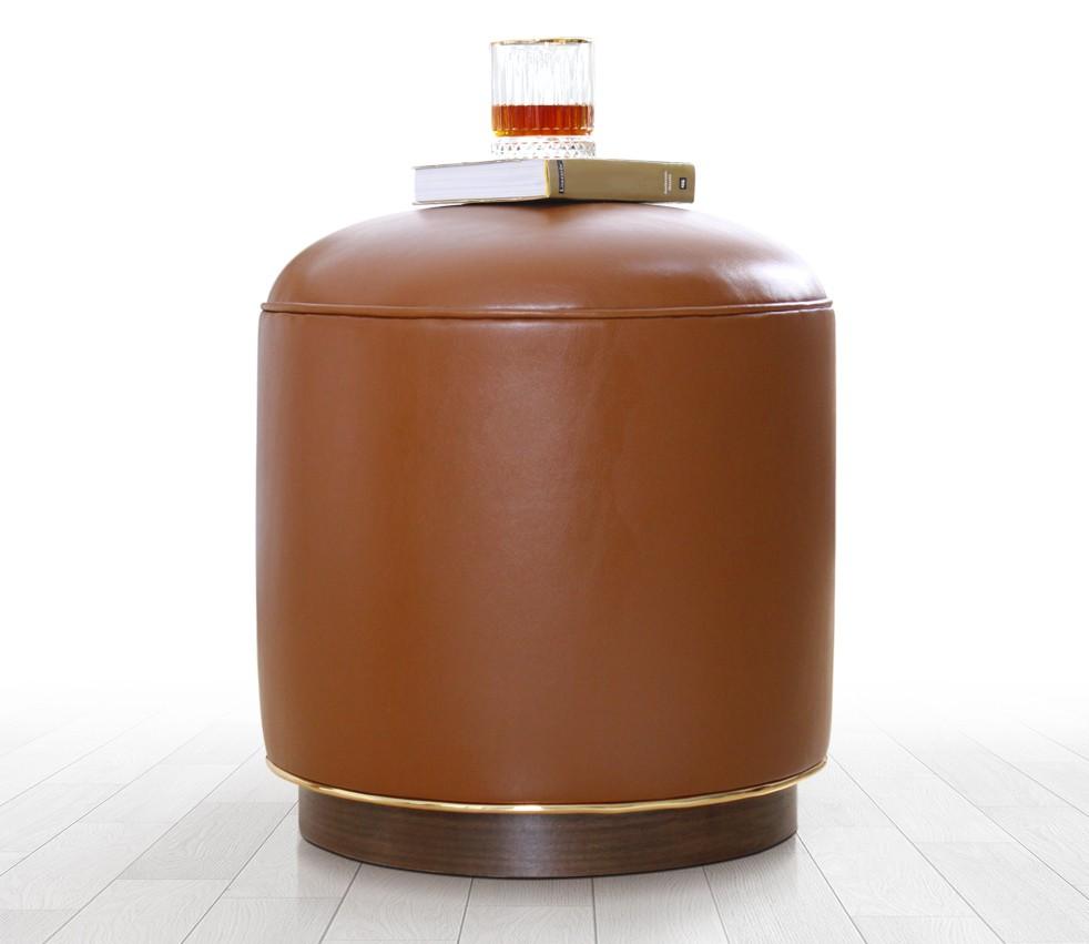 Atelier del Sofa Stool 43cm Camel