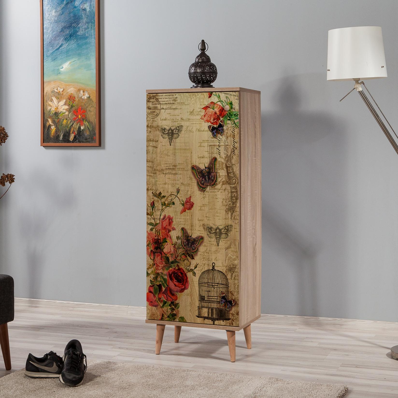 Hanah home Ormarić za cipele 50x135x38cm Hrast