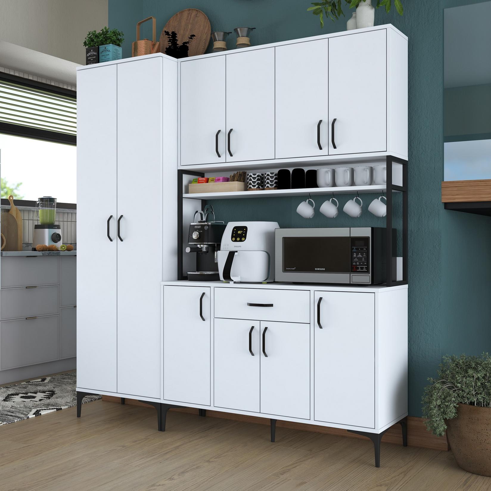 Hanah Home Komoda s ladicama 180x198,6x40cm Bijela