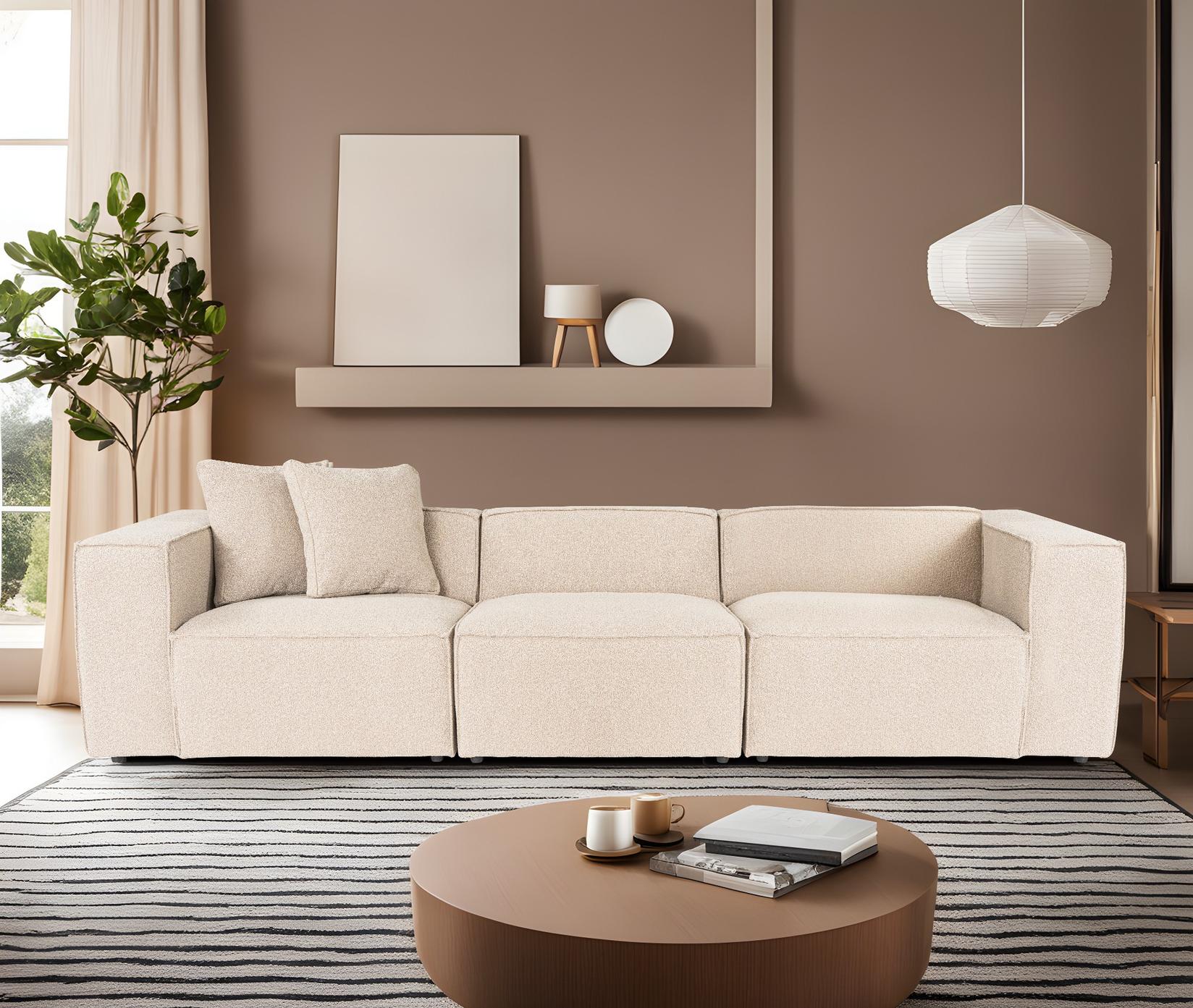 Atelier del Sofa Trosjed Lora 108x65x303 cm, Breskva