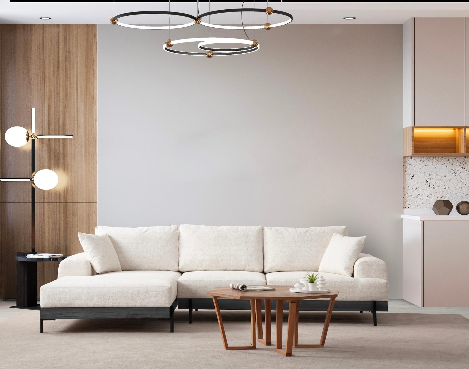 Atelier del Sofa Ugaona garnitura Eti, 98x78x170 cm, Bela