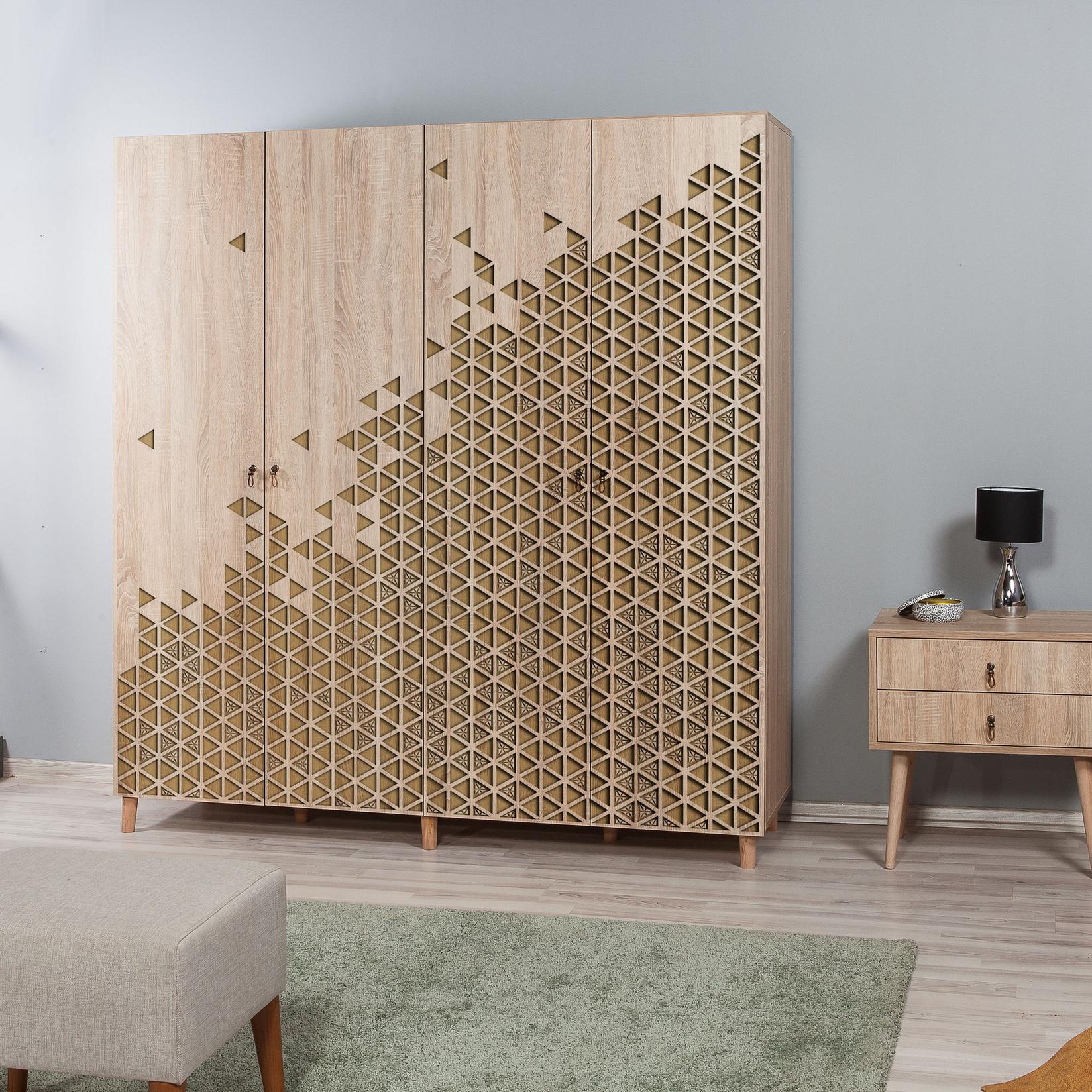 Hanah home Ormar Imaj 180x192x52cm Hrast