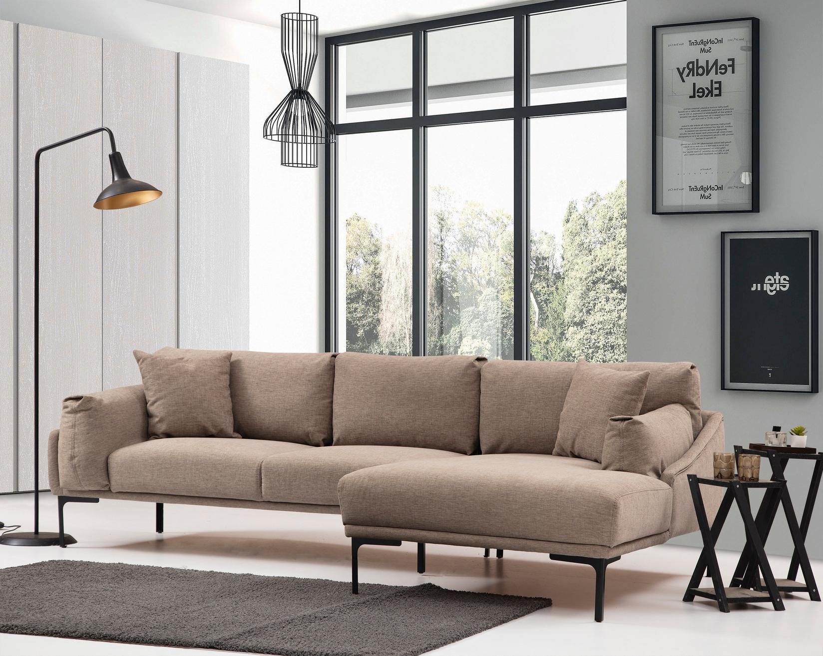 Atelier del Sofa Kutna garnitura Leo 90x65x255cm Siva