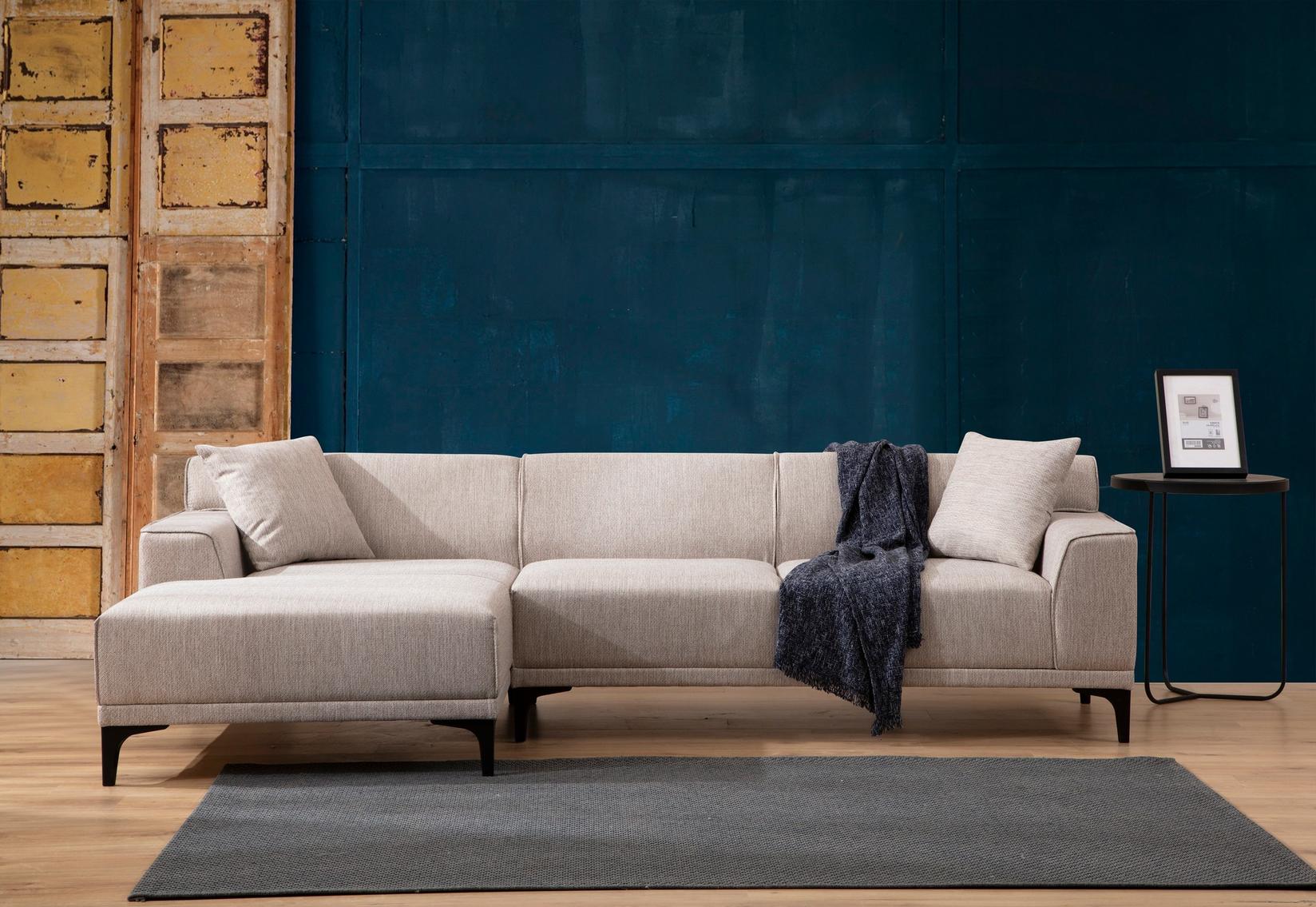 Atelier del Sofa Ugaona garnitura Petra L, 145x69x87 cm, Bela