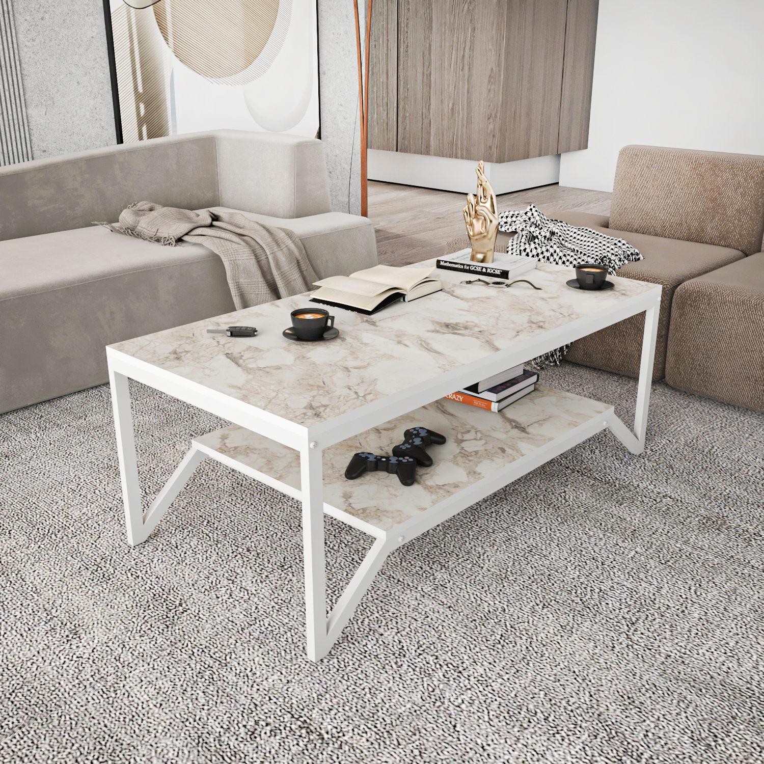 Hanah Home Klub sto Flora 120x45,8x60cm Bijeli