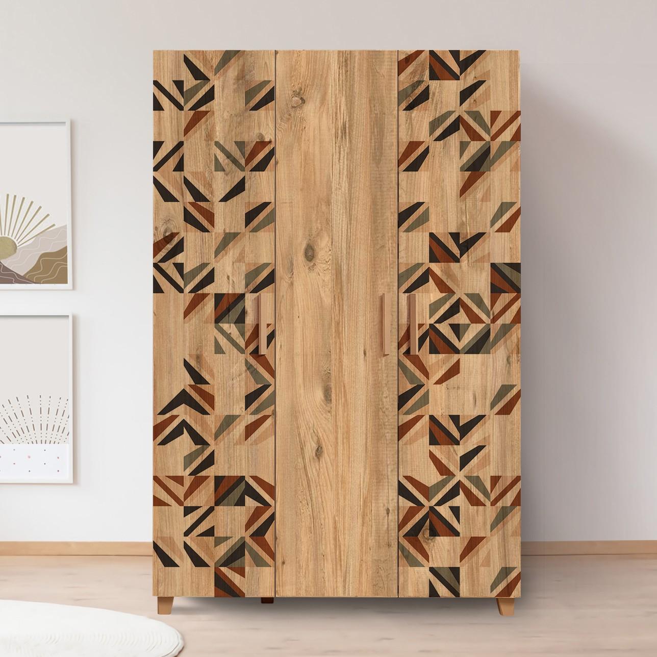 Hanah home Ormar Leva Hedera Triangle 120x189x48cm Bež