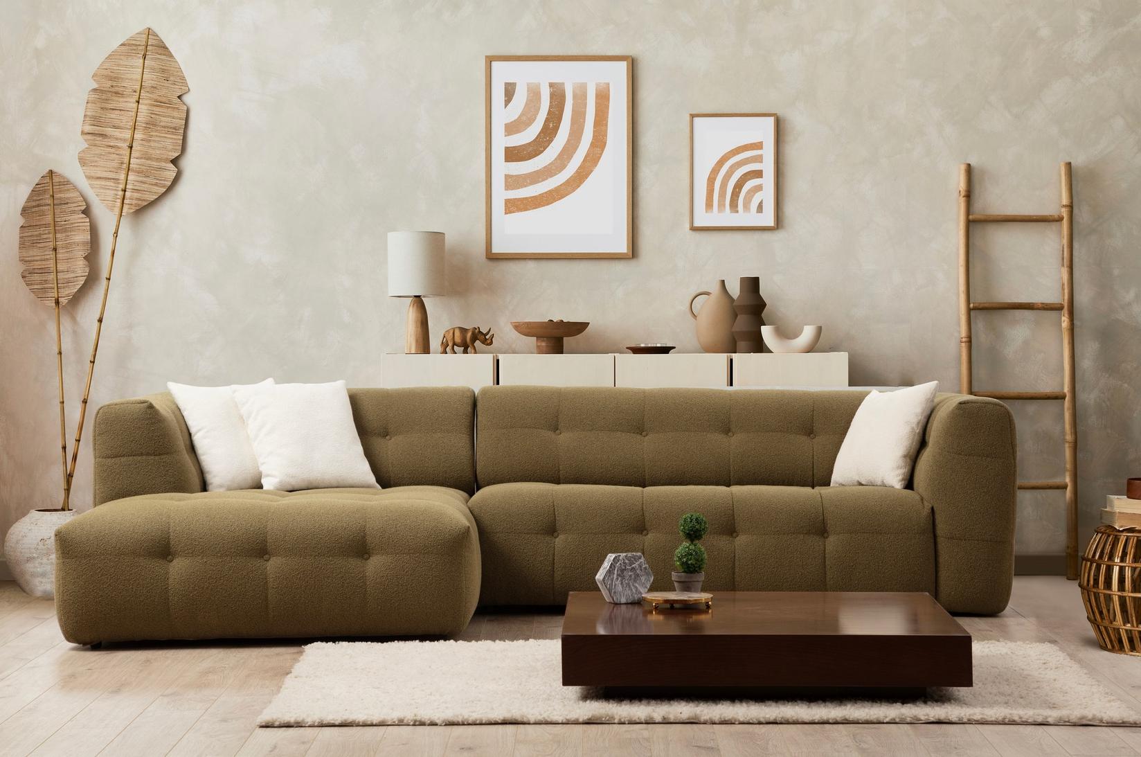 Atelier del Sofa Ugaona garnitura Cady, 100x72x300 cm, Kaki