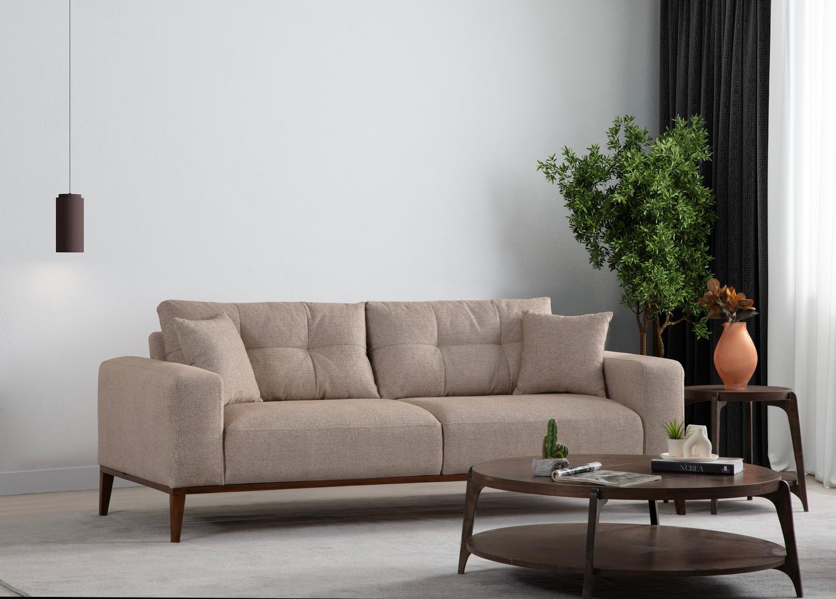 Atelier del Sofa Trosjed na razvlačenje Sinor 92x75x225 cm, Bež