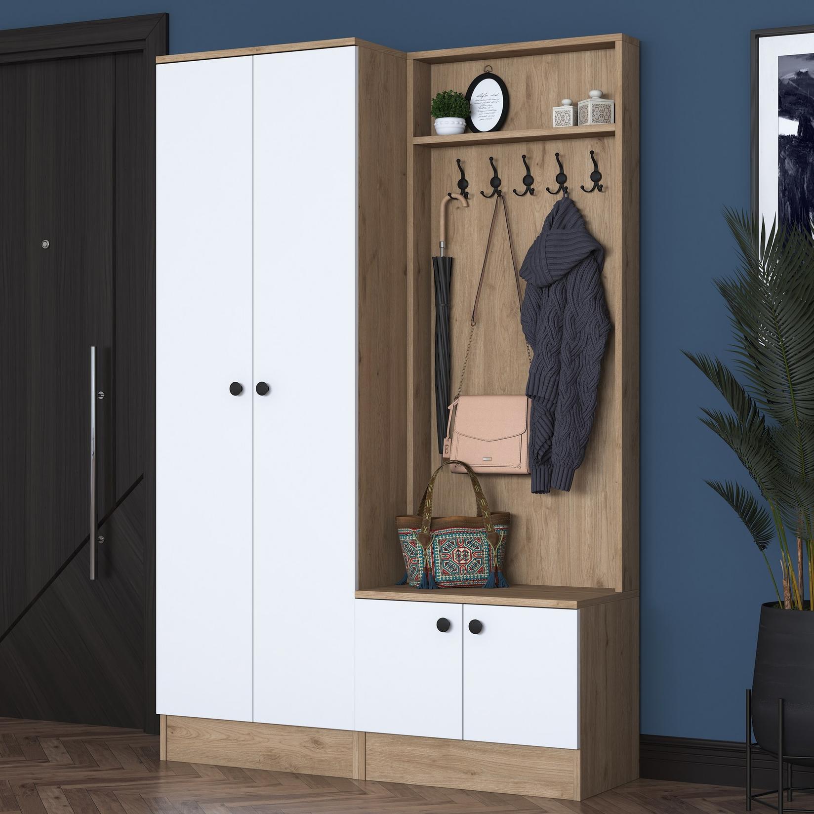 Hanah Home Set za ulazni hodnik, Orah