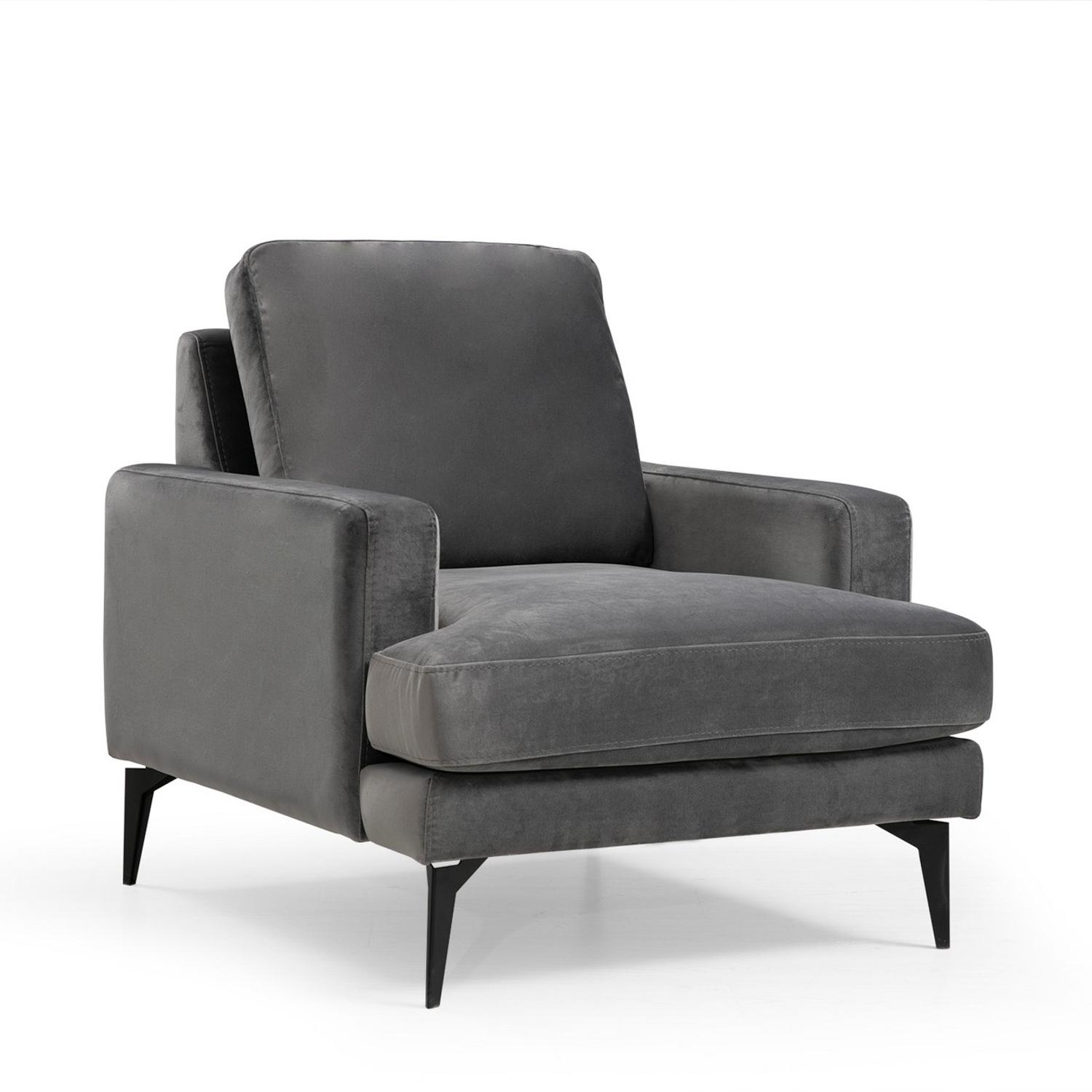 Atelier del Sofa Fotelja Papira Arm, 90x88x80 cm, Antracit