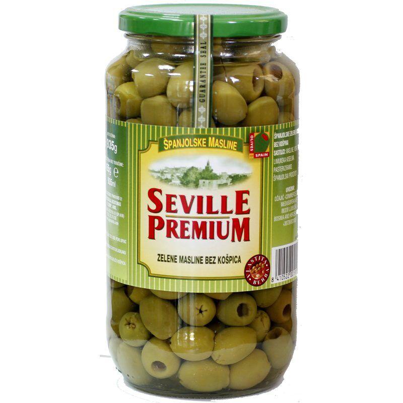 Seville Zelena maslina, Bez košpice, 935g