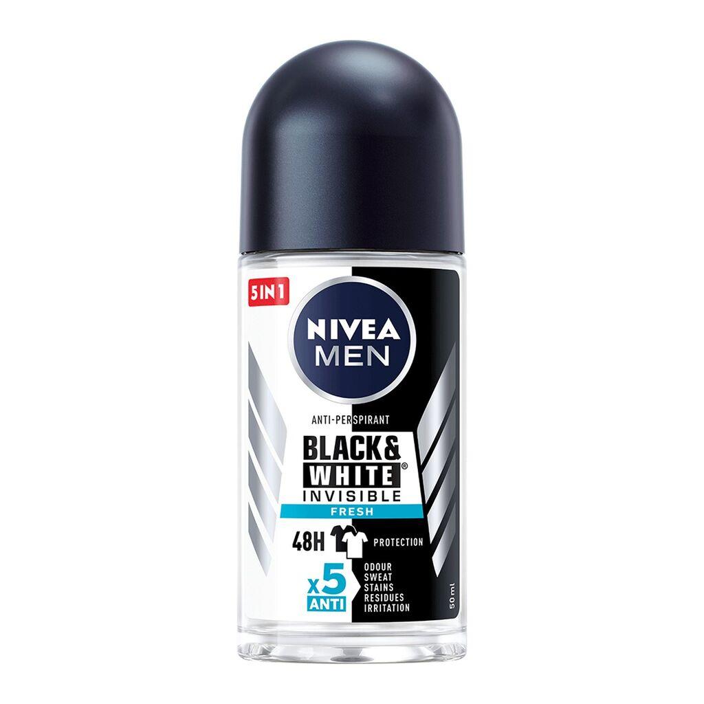 Nivea Men Roll-on, Black & White Invisible Fresh, 50 ml