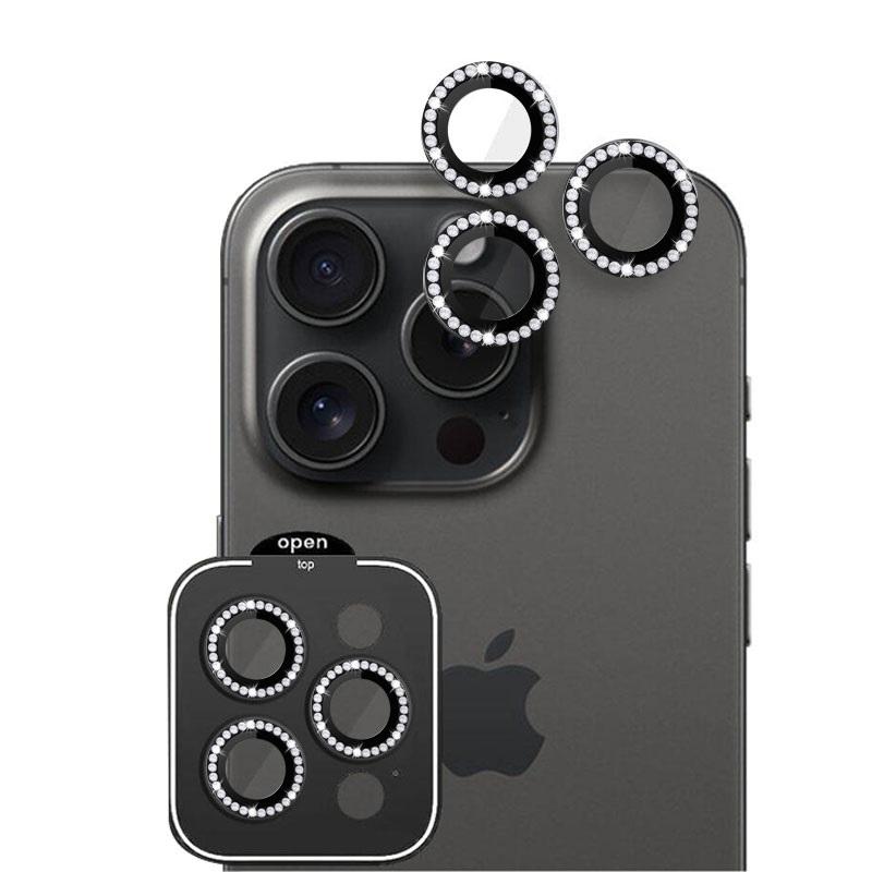Positioner Staklo Kamere Diamond iPhone 16 Pro/16 Pro Max Crna
