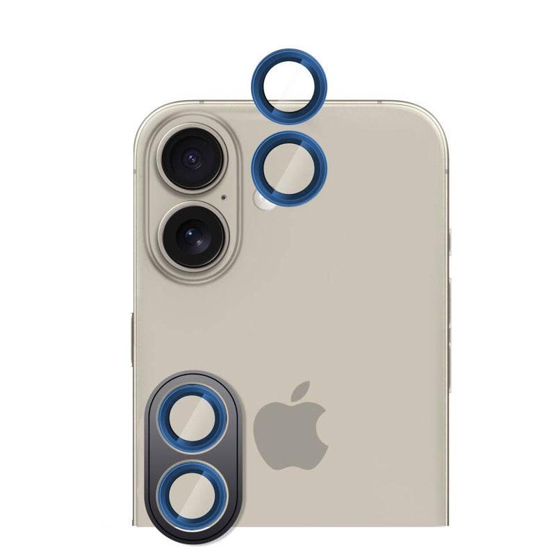 Positioner Staklo Kamere Metal iPhone 16/16 Plus Plava