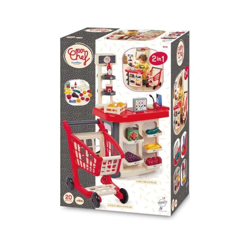 Ecoiffier Igračka kasa za kupovinu SM001676, Šarena